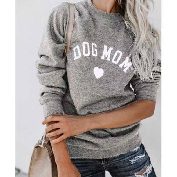 Dog Mom Light Grey Sweatshirt - Picture 2 of 8